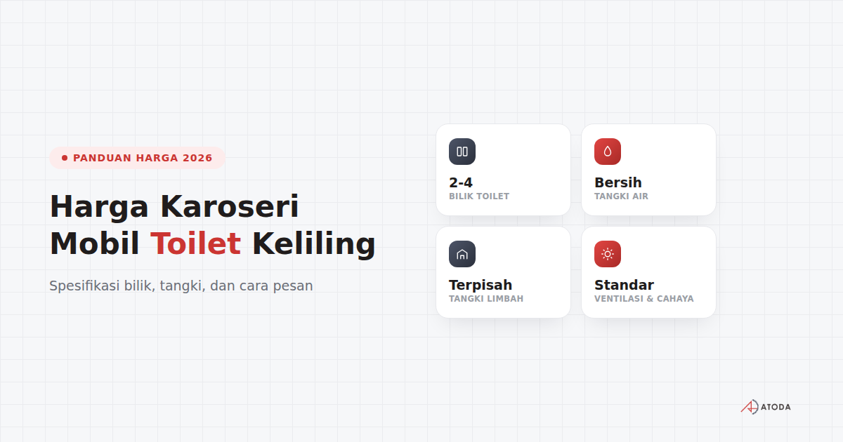 Harga Karoseri Mobil Toilet Keliling 2026: Spesifikasi & Cara Pesan
