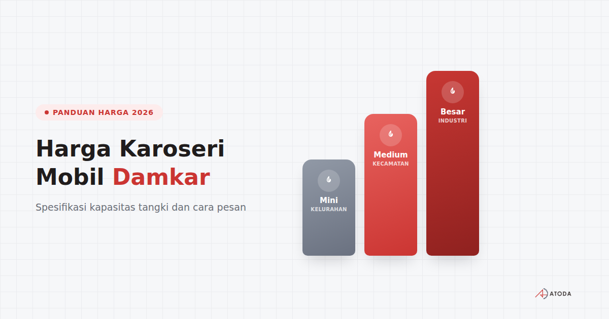 Harga Karoseri Mobil Damkar 2026: Spesifikasi, Kapasitas Tangki & Cara Pesan